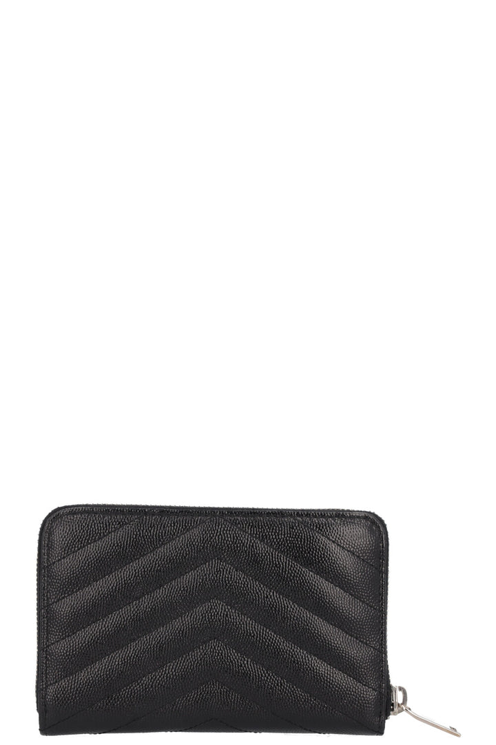 SAINT LAURENT Cassandre Matelassé Wallet Black