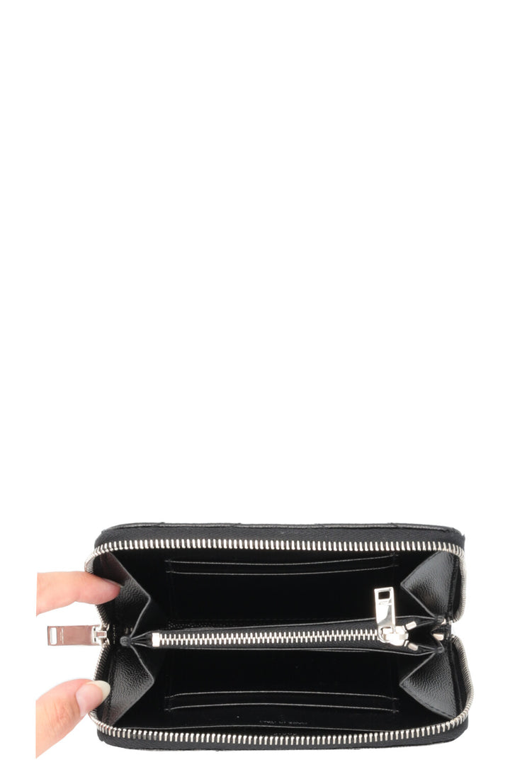 SAINT LAURENT Cassandre Matelassé Wallet Black