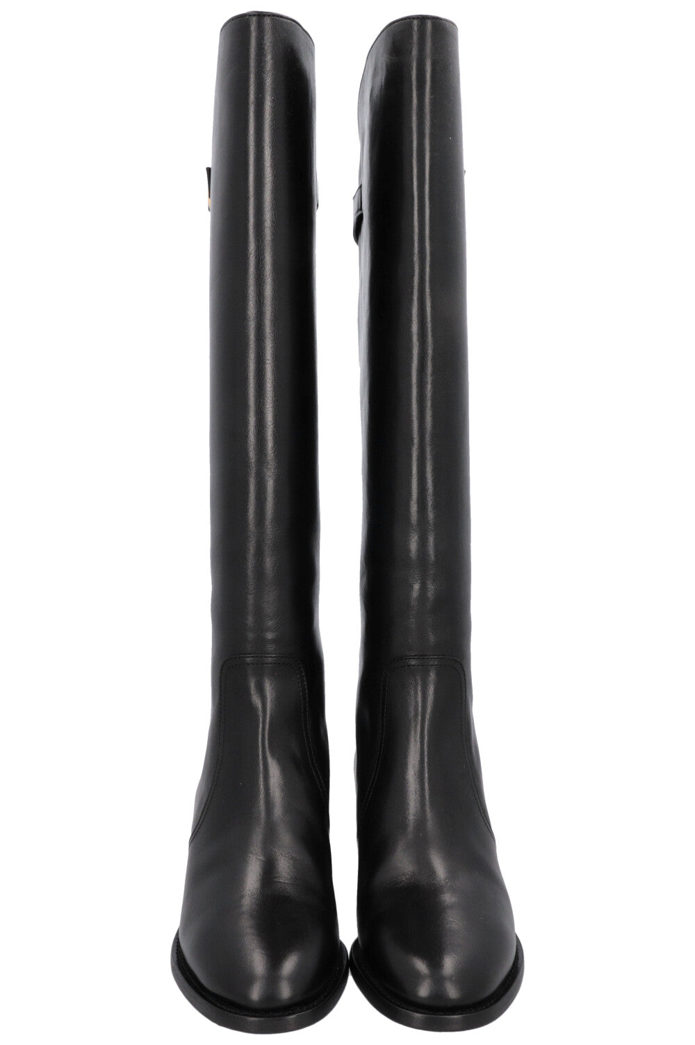 CELINE Riding Triomphe Buckled Boots Black