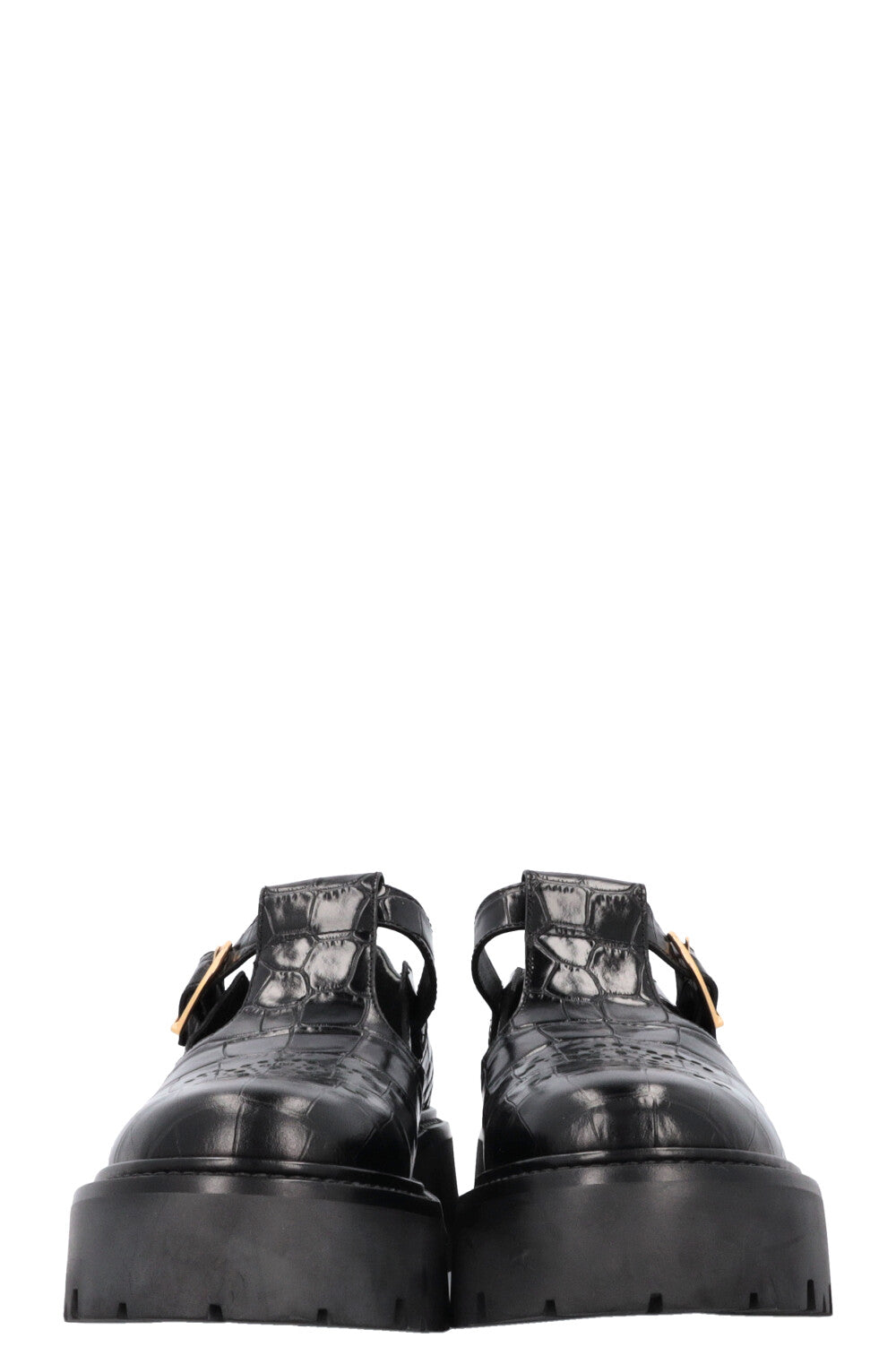 CELINE Bulky Triomphe Perforated Croc Embossed Babies