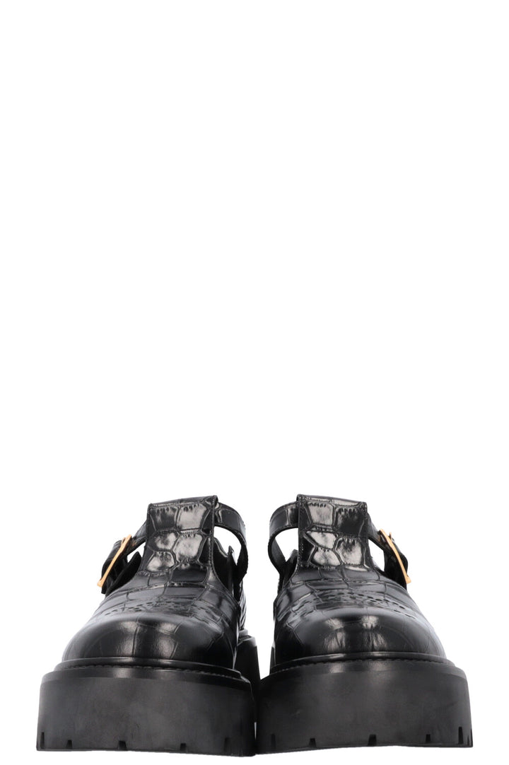 CELINE Bulky Triomphe Perforated Croc Embossed Babies