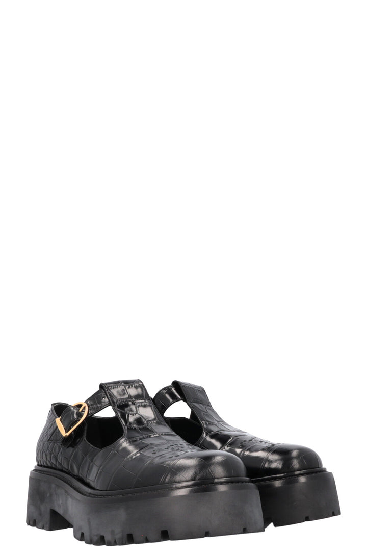 CELINE Bulky Triomphe Perforated Croc Embossed Babies