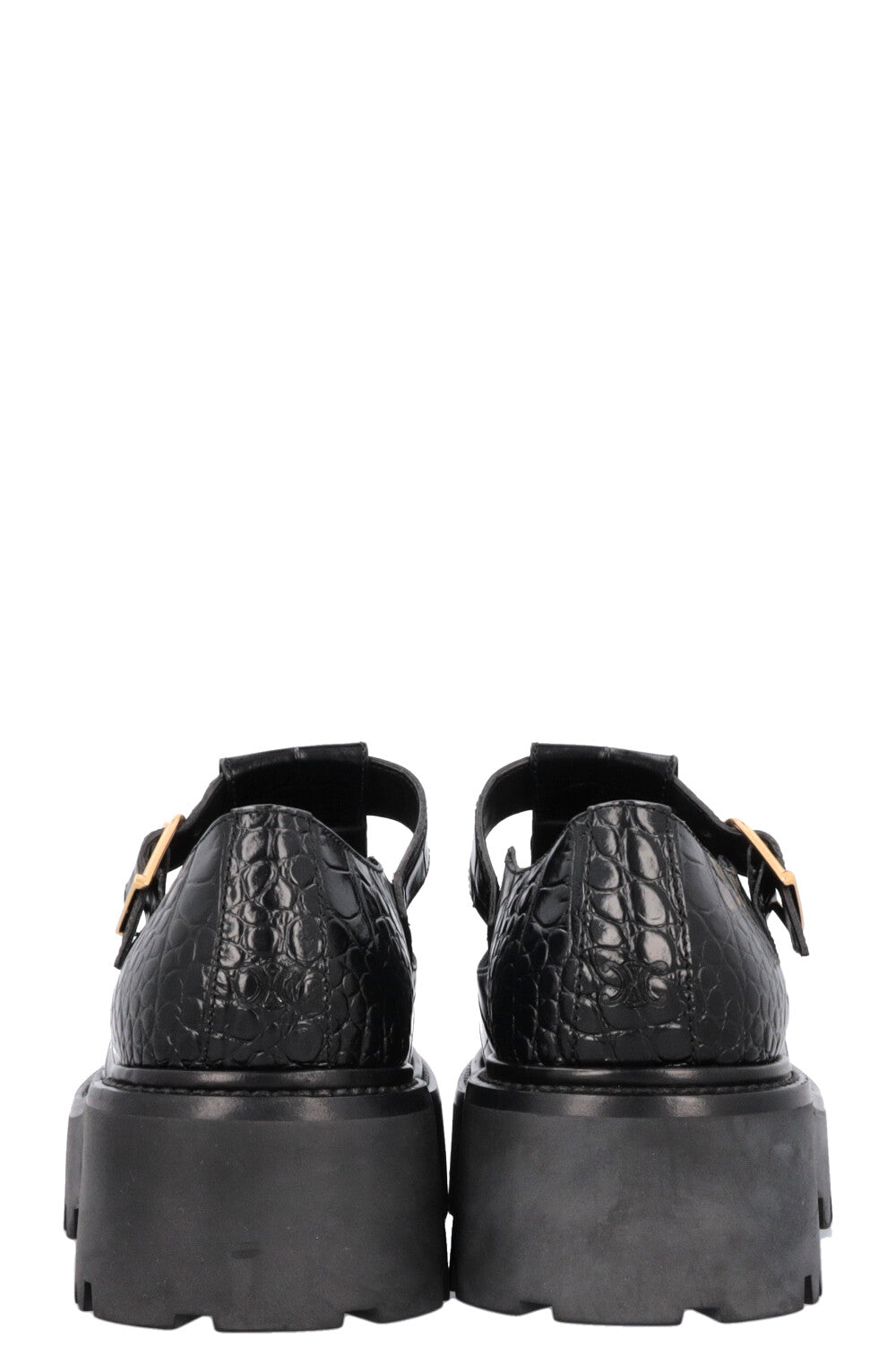 CELINE Bulky Triomphe Perforated Croc Embossed Babies
