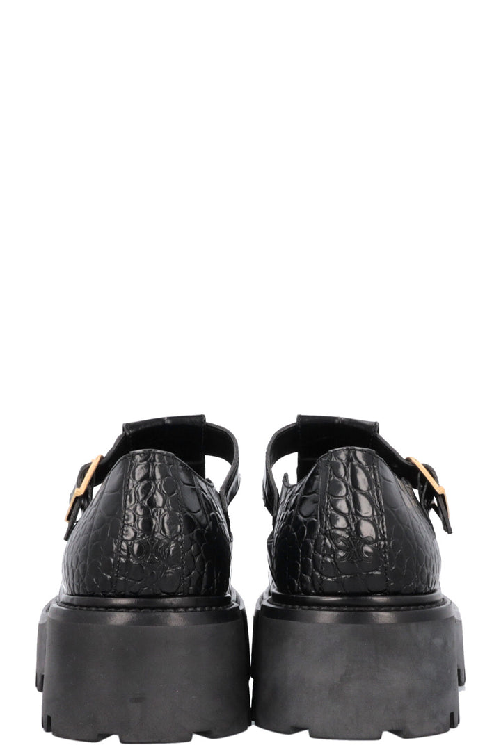 CELINE Bulky Triomphe Perforated Croc Embossed Babies