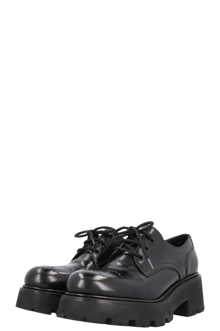 CELINE Perforated Platform Rangers Derby Black