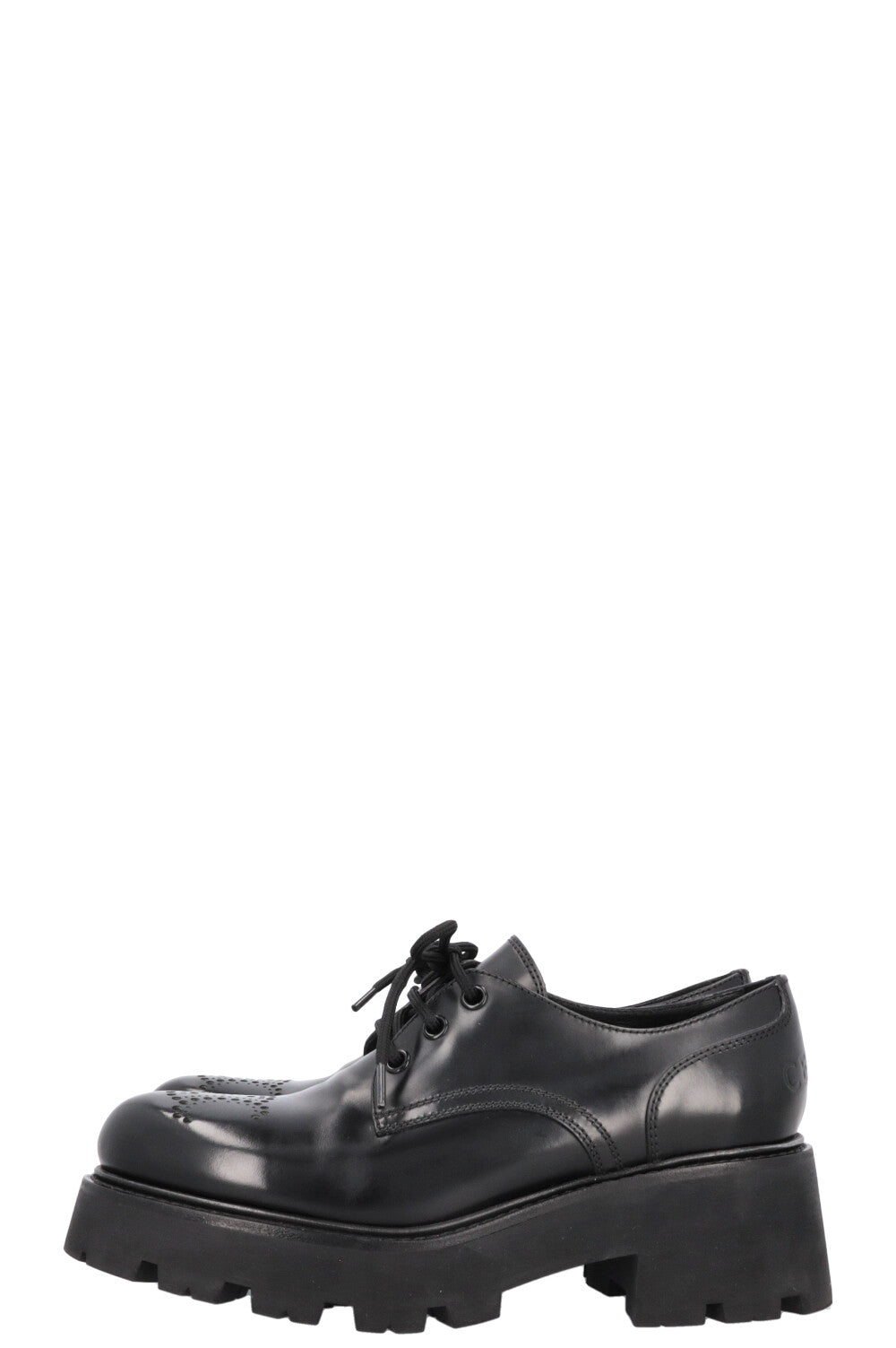 CELINE Perforated Platform Rangers Derby Black