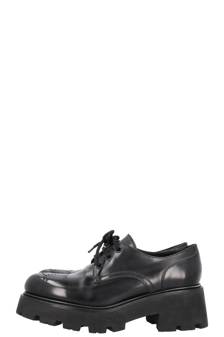 CELINE Perforated Platform Rangers Derby Black