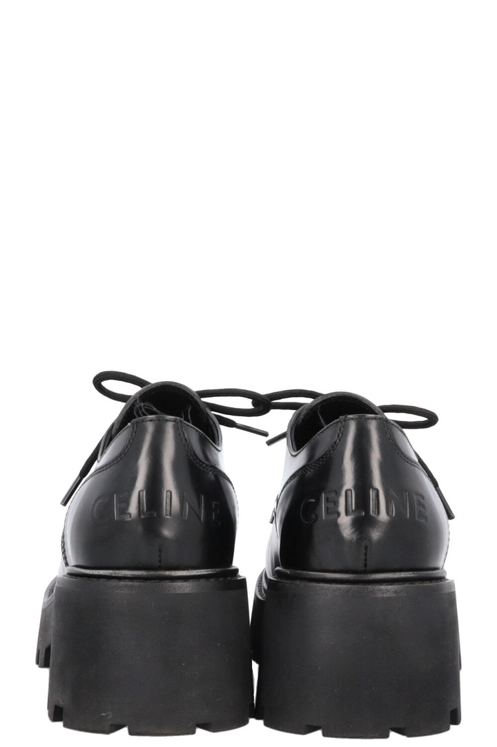 CELINE Perforated Platform Rangers Derby Black