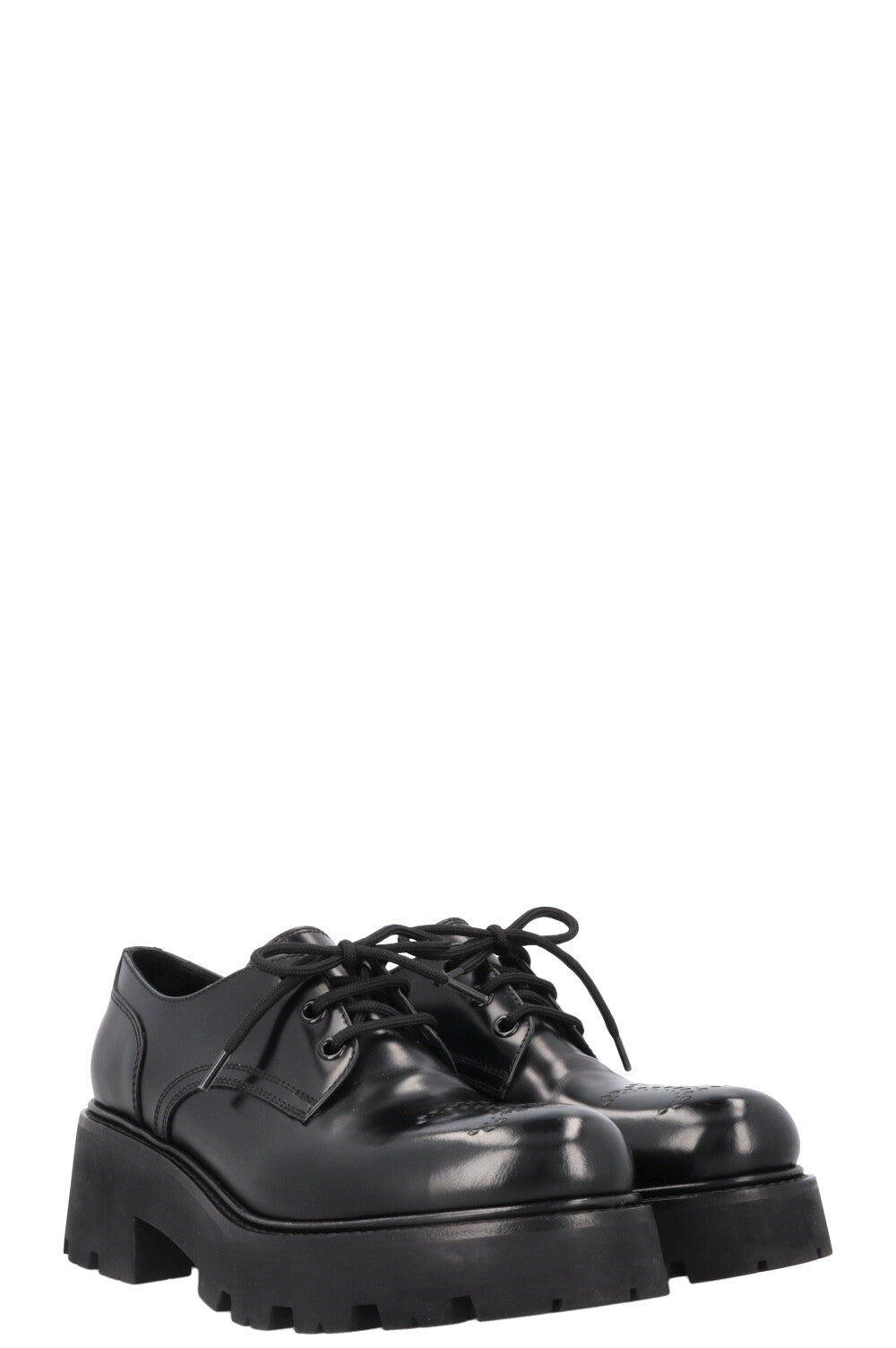 CELINE Perforated Platform Rangers Derby Black