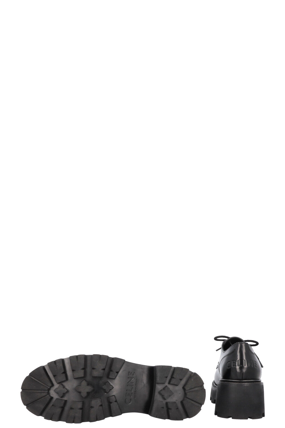 CELINE Perforated Platform Rangers Derby Black