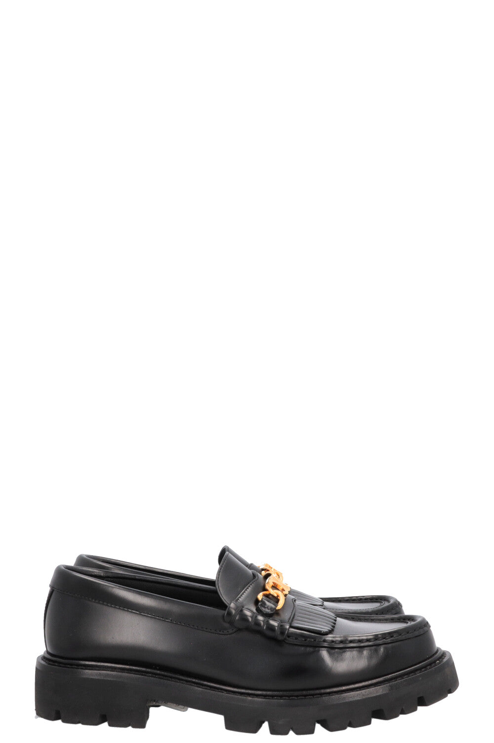 CELINE Margaret Fringed Triomph Mocassins Noir