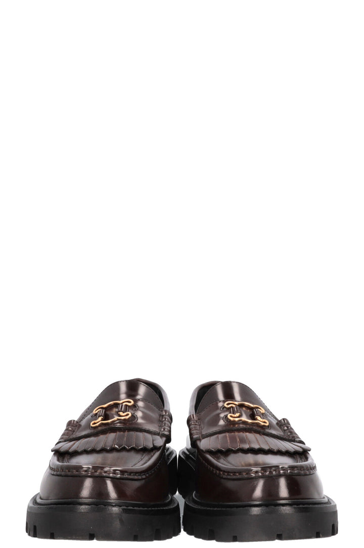 Mocassins CELINE Margaret Shadow Triomphe Marron