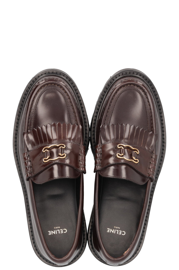 Mocassins CELINE Margaret Shadow Triomphe Marron
