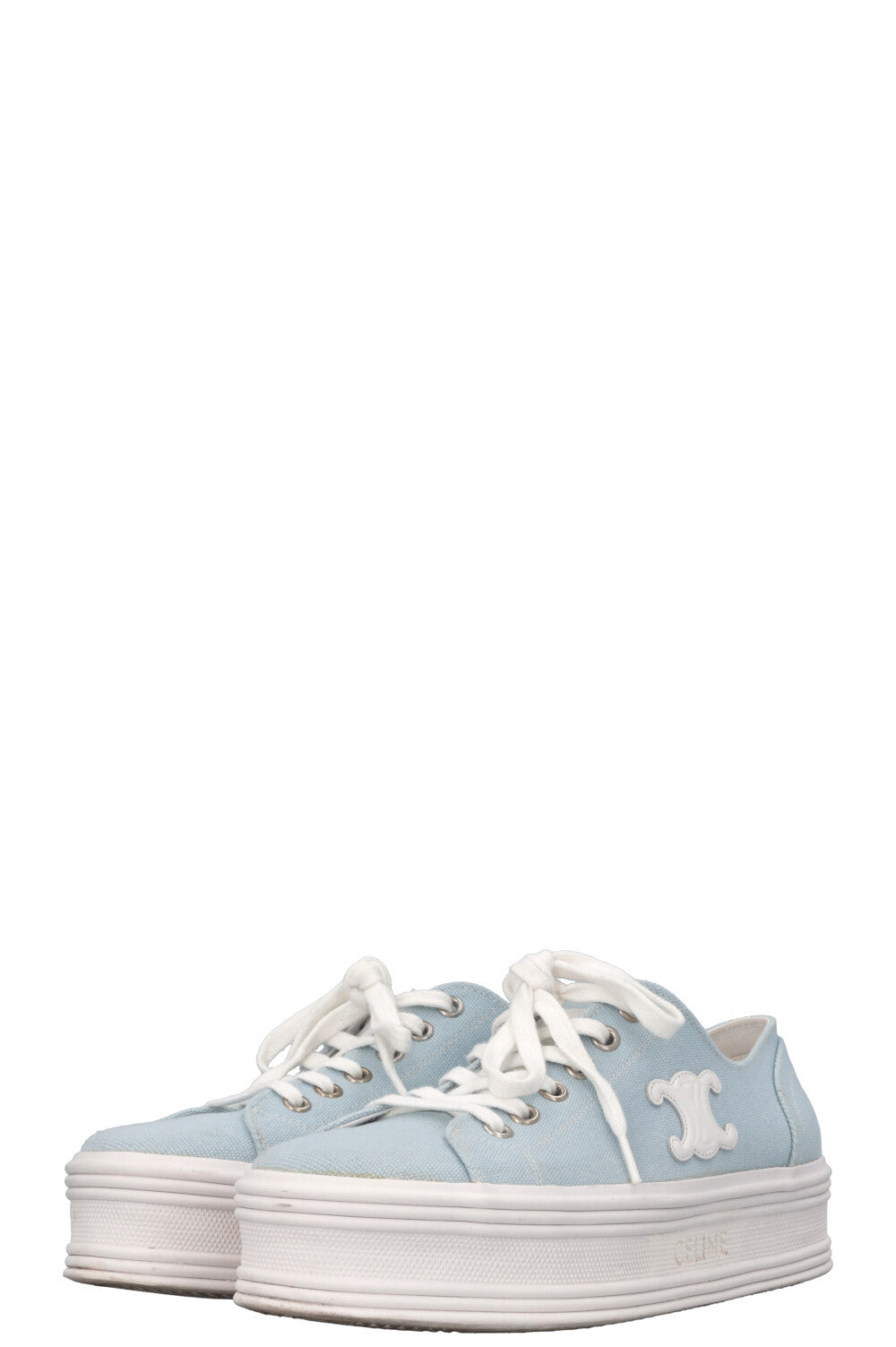 CELINE Triomphe Sneakers Canvas Blue White
