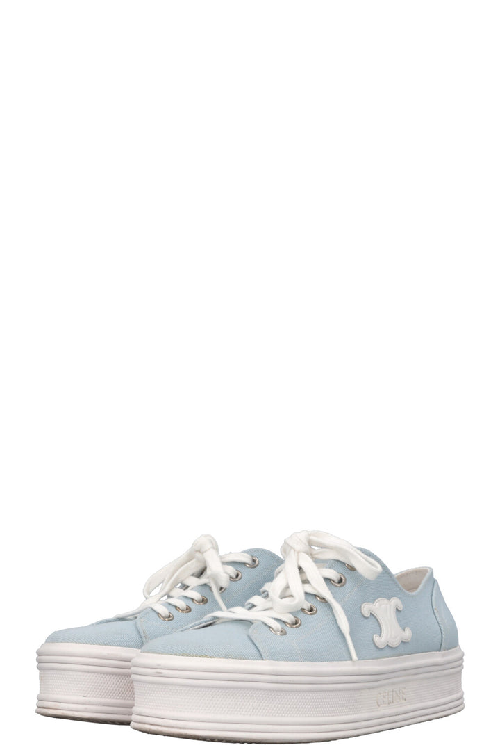 CELINE Triomphe Sneakers Canvas Blue White