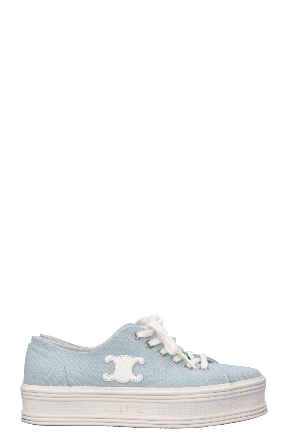CELINE Triomphe Sneakers Canvas Blue White