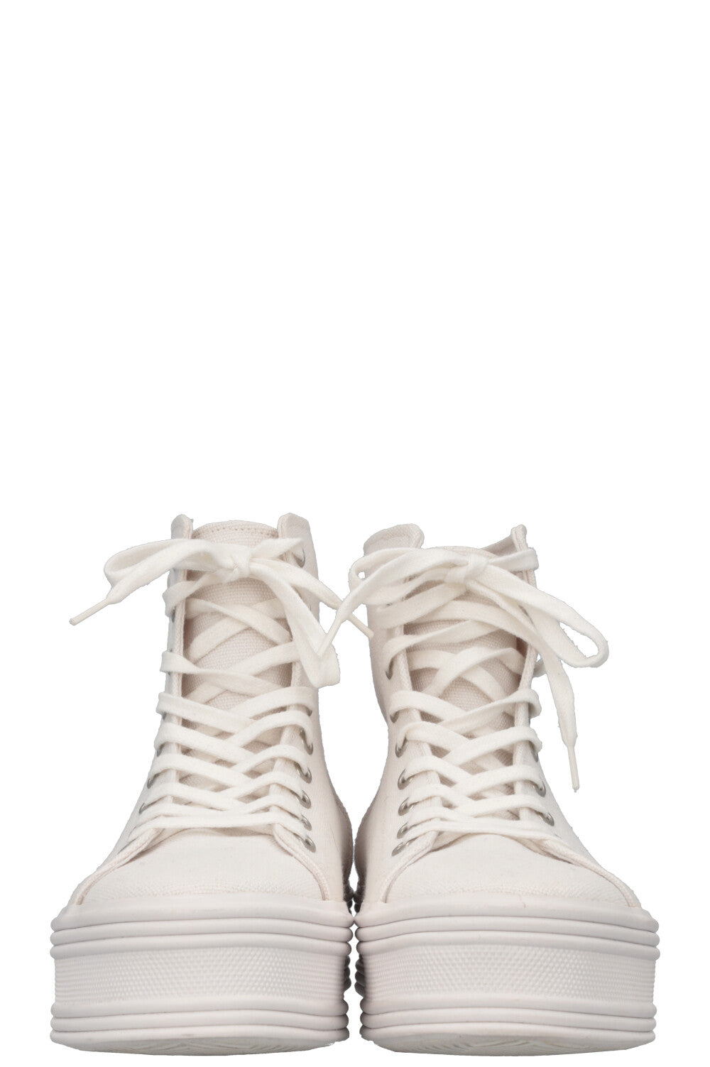 CELINE Triomphe Hightop Sneakers Canvas White