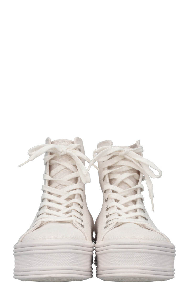 CELINE Triomphe Hightop Sneakers Canvas White