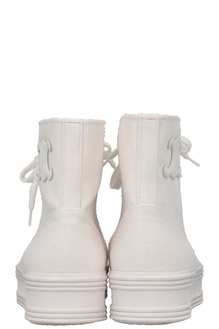 CELINE Triomphe Hightop Sneakers Canvas White