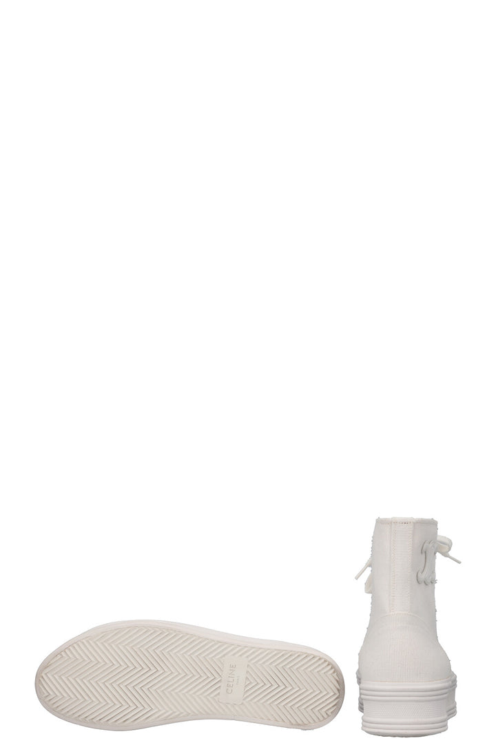 CELINE Triomphe Hightop Sneakers Canvas White