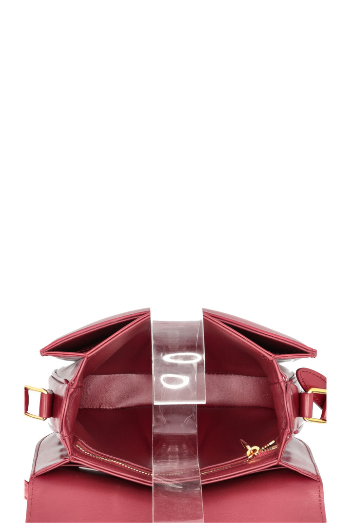 CELINE Clea Triomphe Crossbody Bag Red
