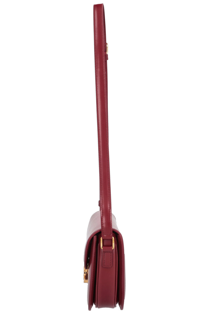 CELINE Clea Triomphe Crossbody Bag Red