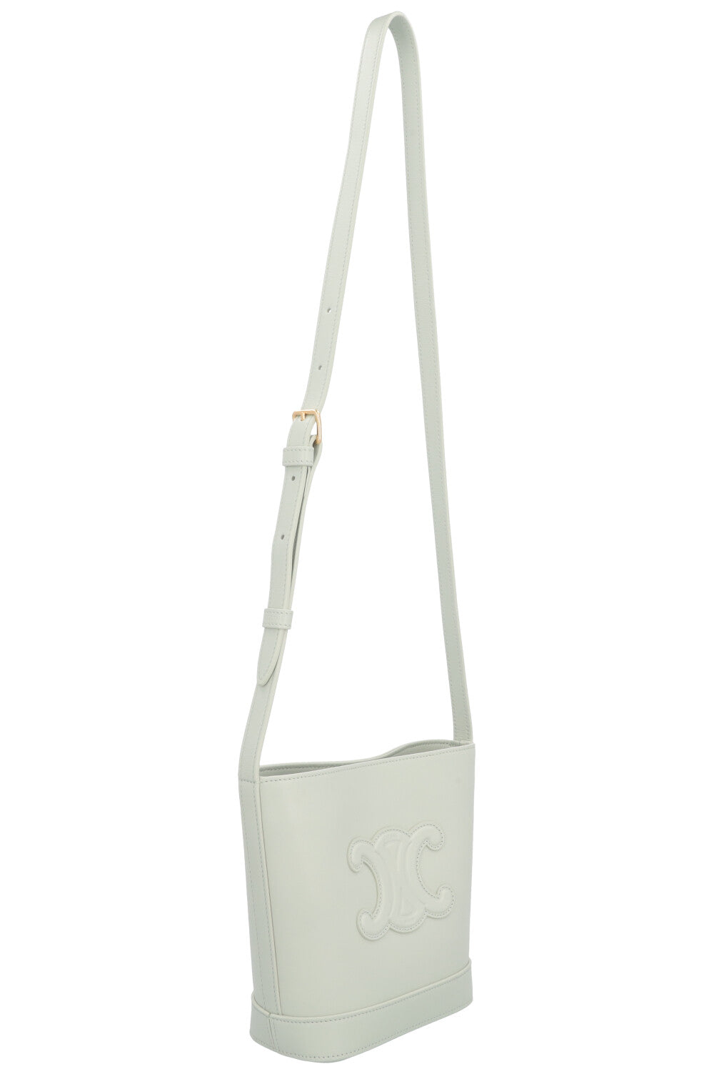 CELINE Mini Triomphe Bucket Bag Mint