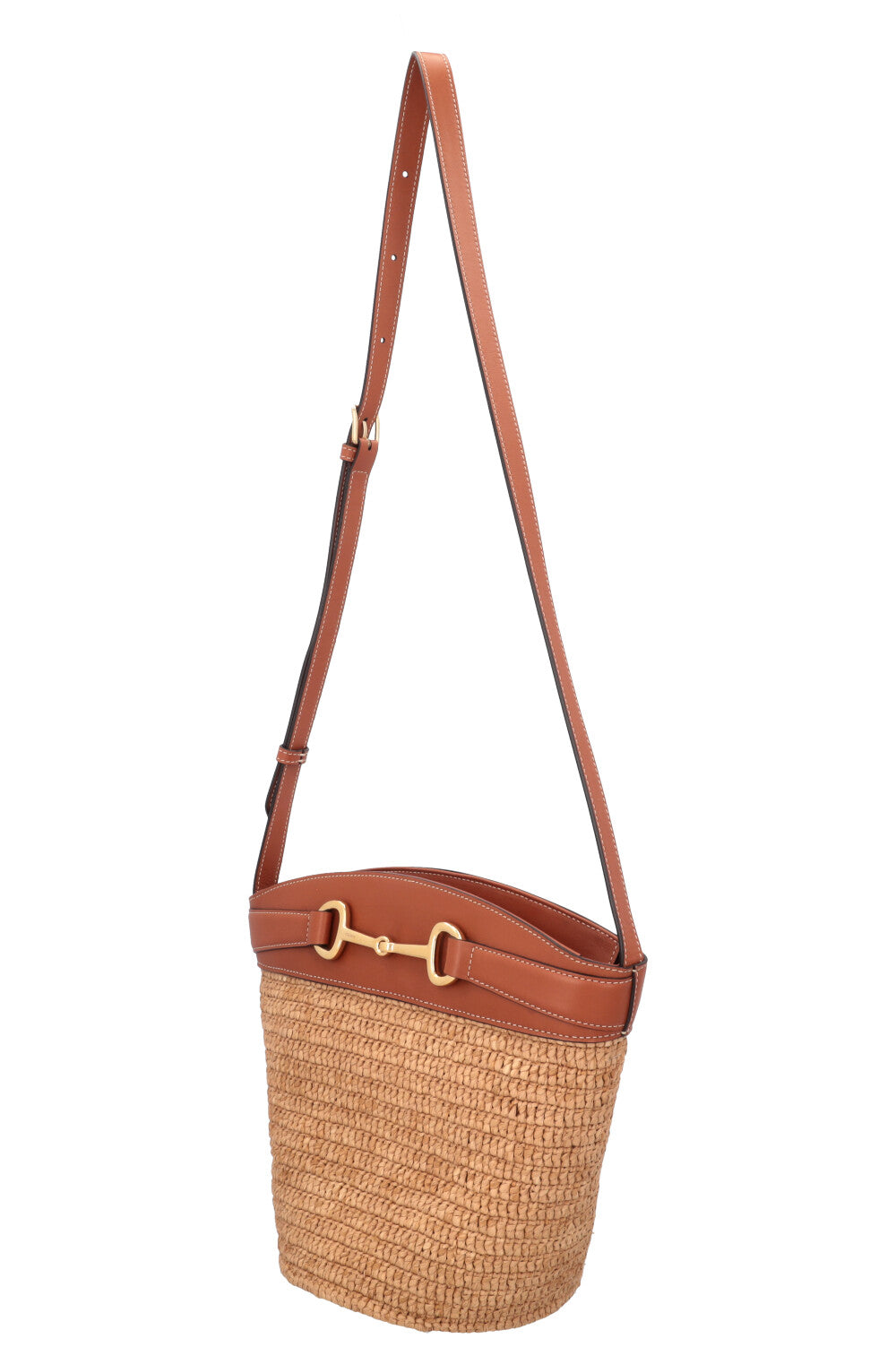 CELINE Crecy Bucket Bag Raffia