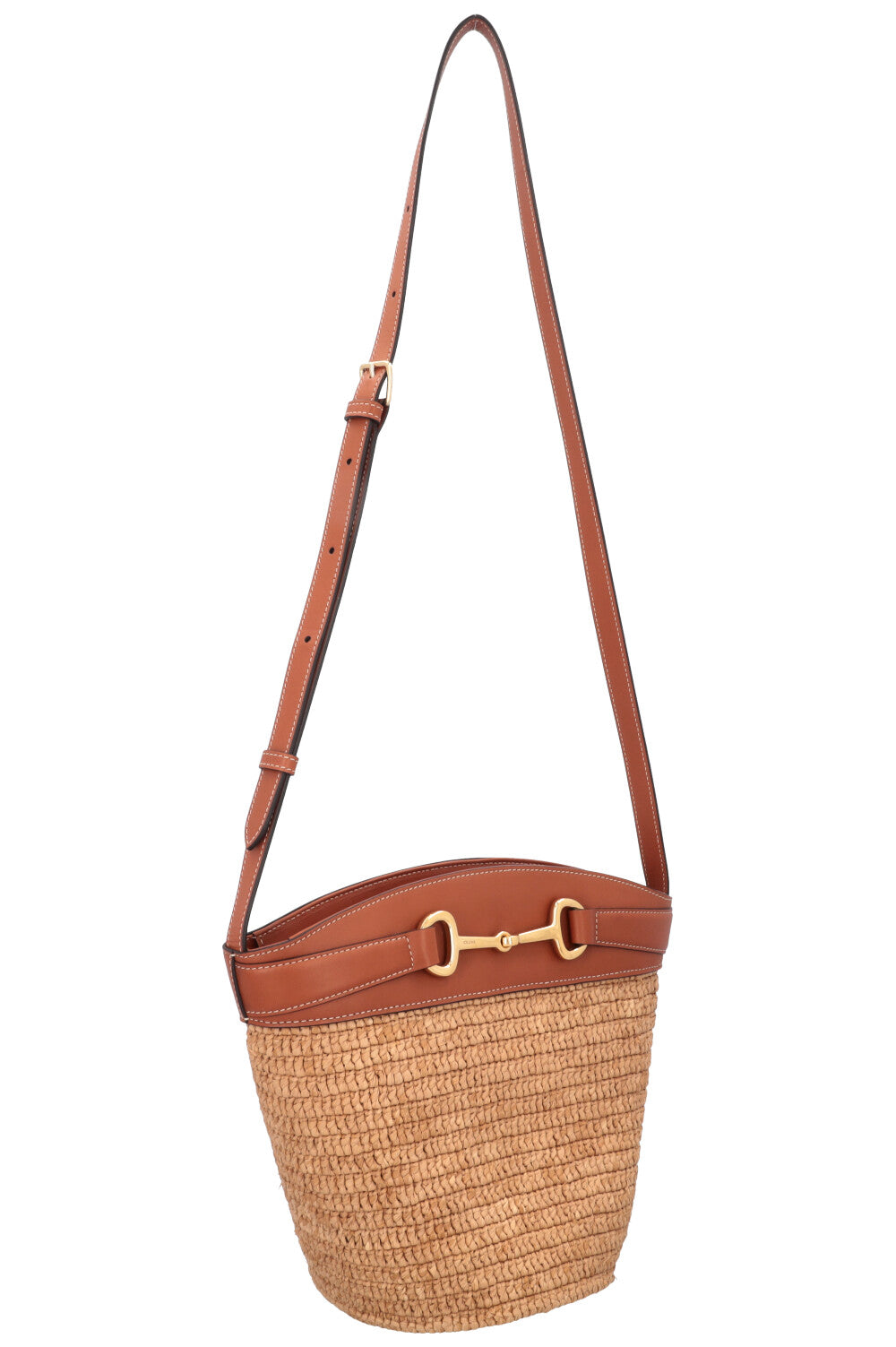 CELINE Crecy Bucket Bag Raffia
