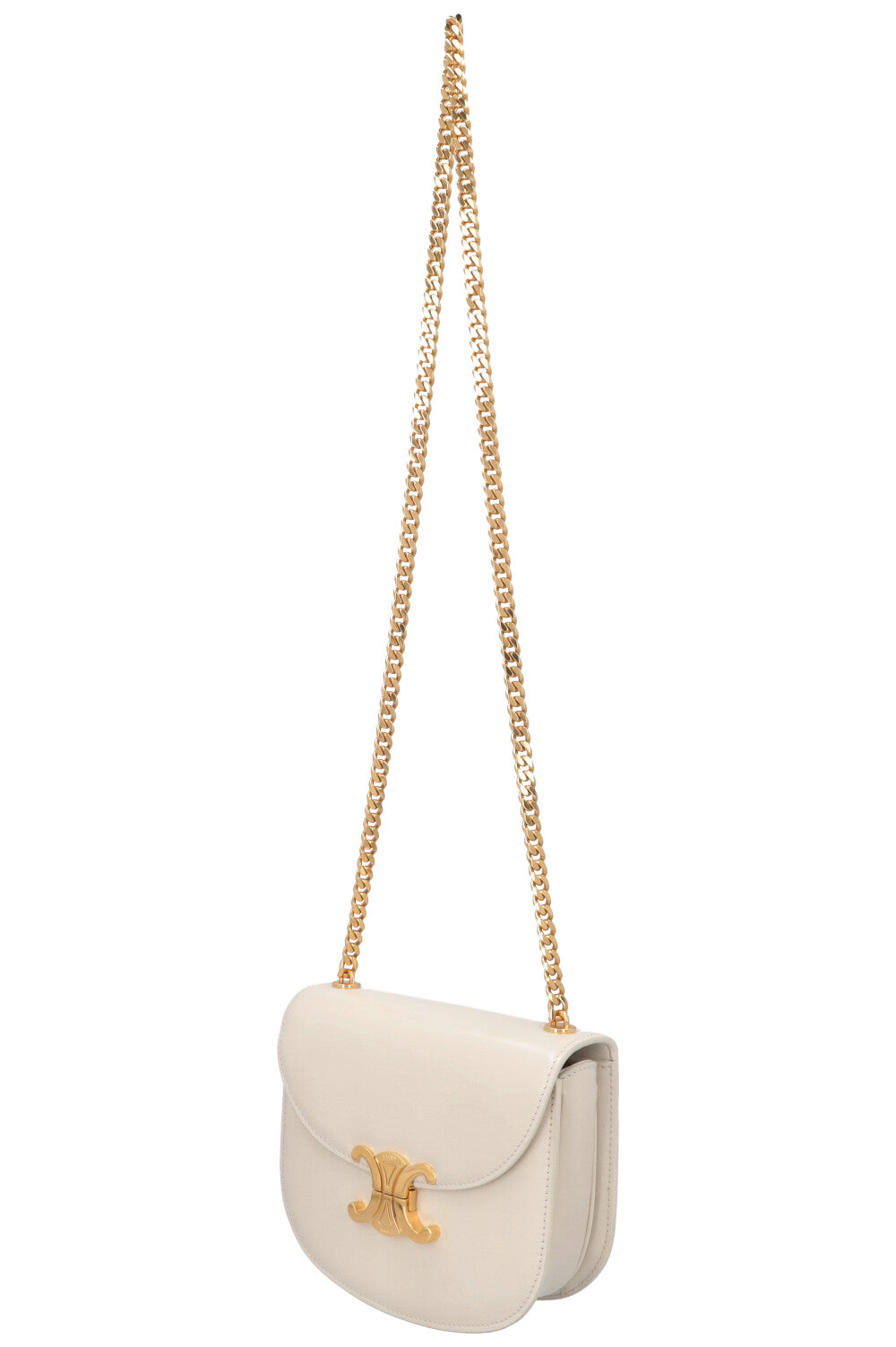 CELINE Chain Besace Triomphe Bag Ivory