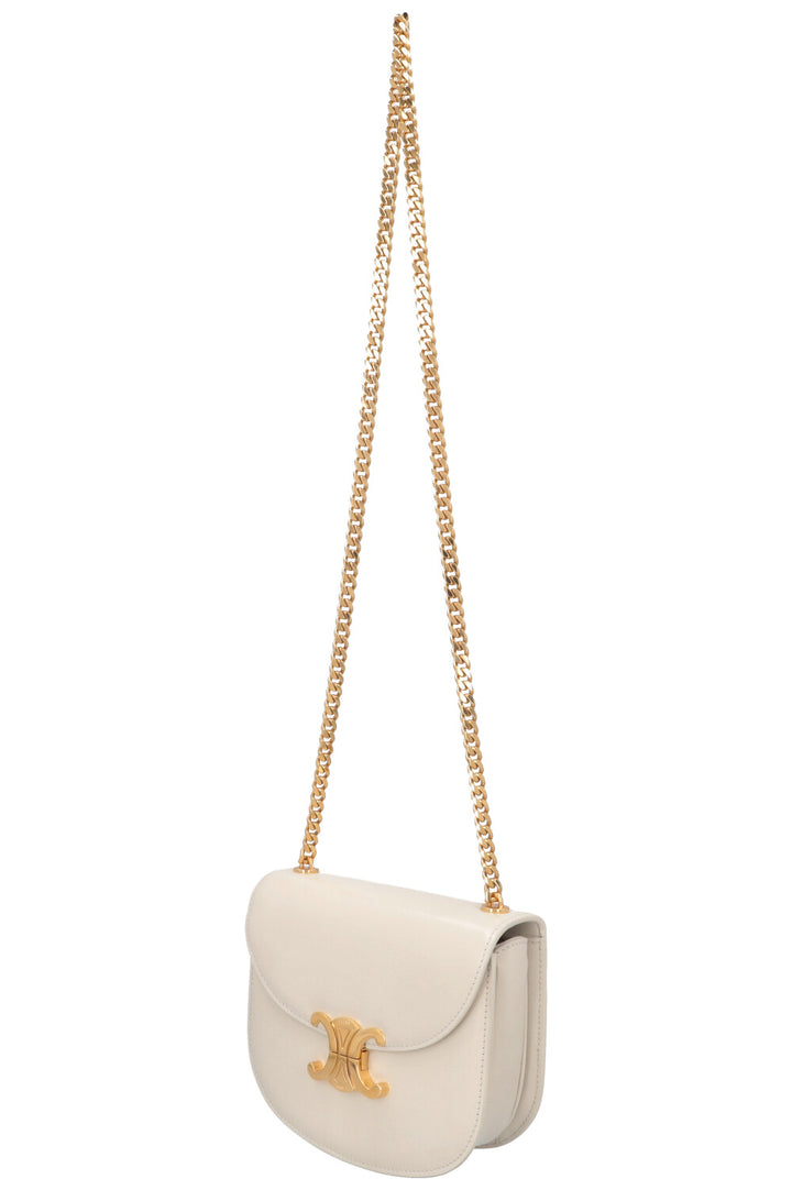 CELINE Chain Besace Triomphe Bag Ivory