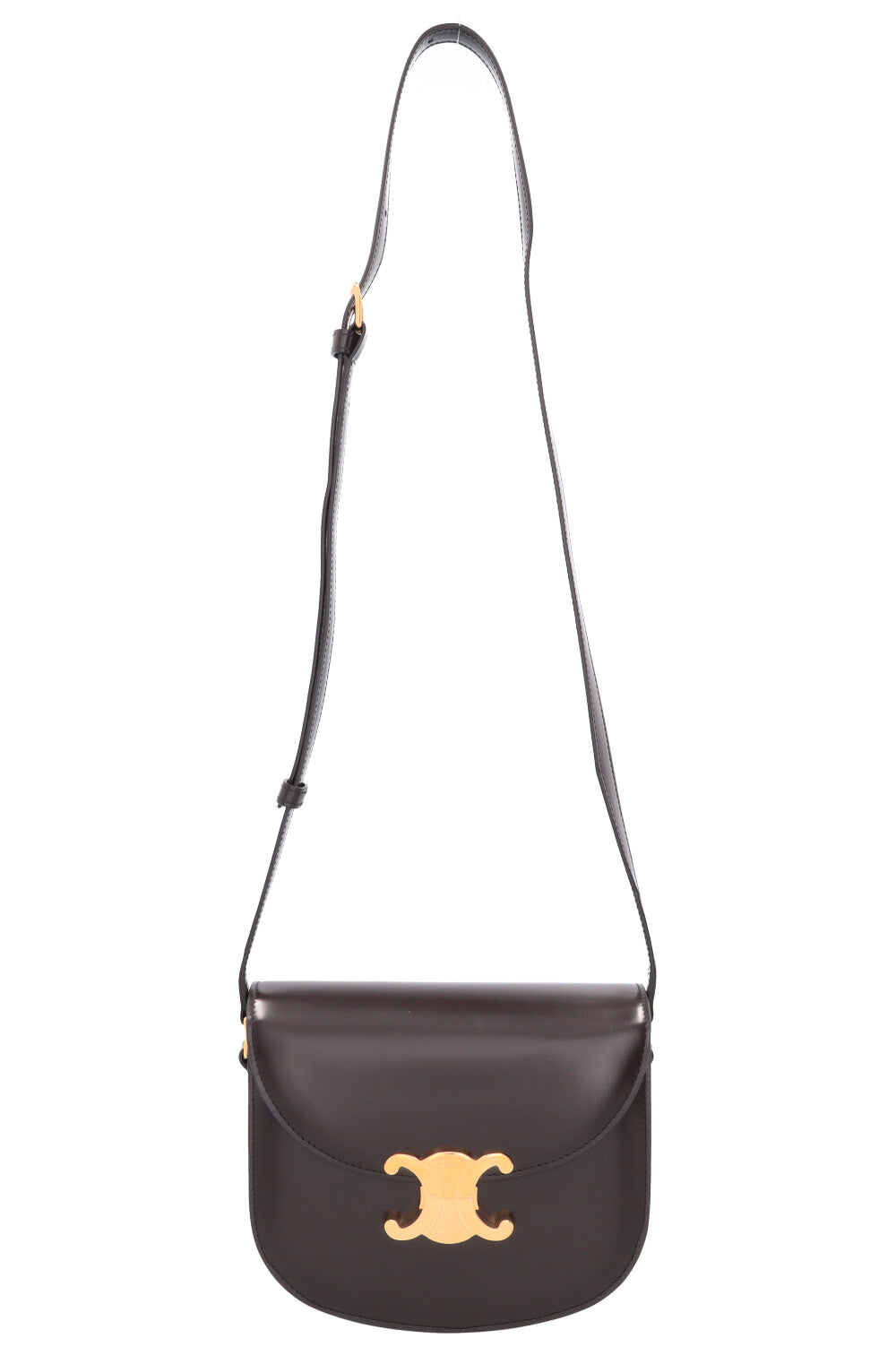 CELINE Clea Triomphe Crossbody Bag Brown