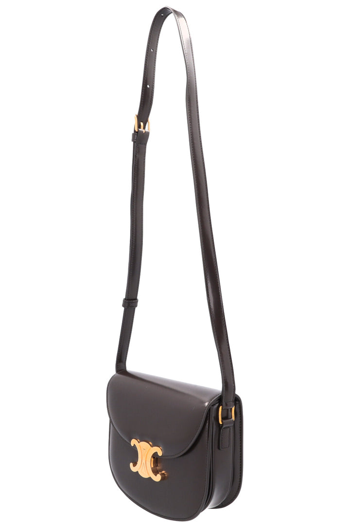 CELINE Clea Triomphe Crossbody Bag Brown
