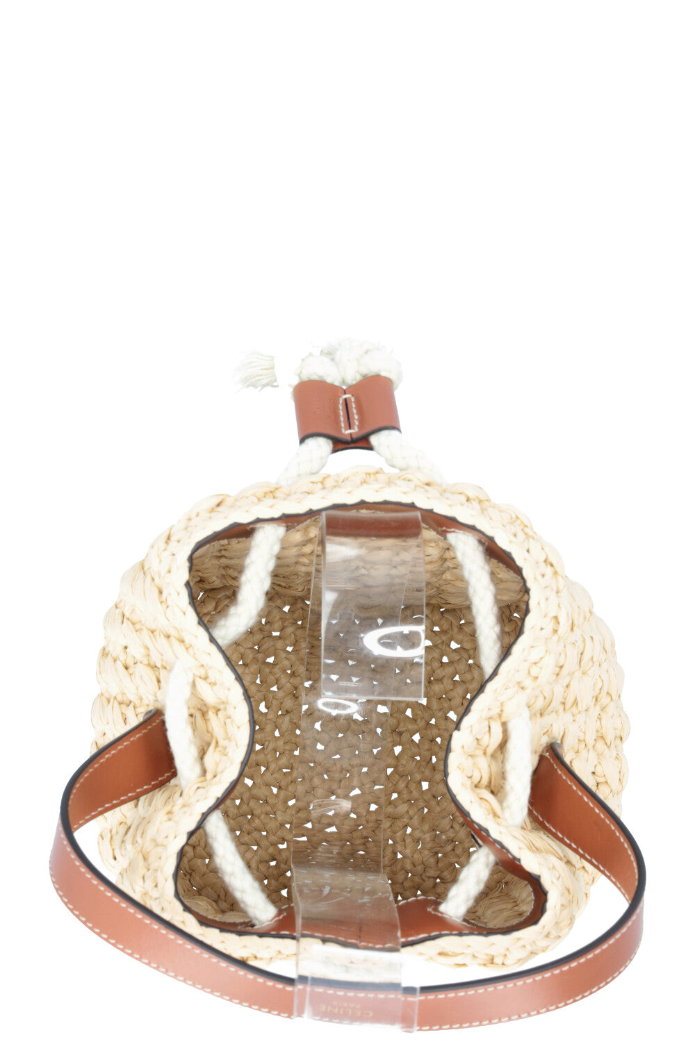 CELINE Triomphe Bucket Bag Raffia