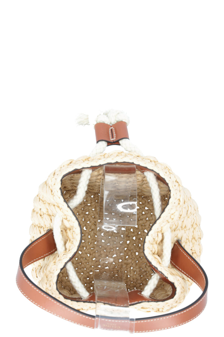CELINE Triomphe Bucket Bag Raffia