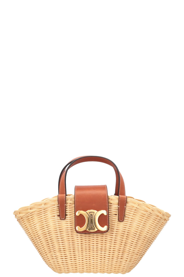 CELINE Teen Couffin Basket Bag Brown