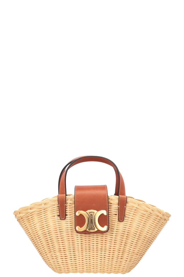 CELINE Teen Couffin Basket Bag Brown