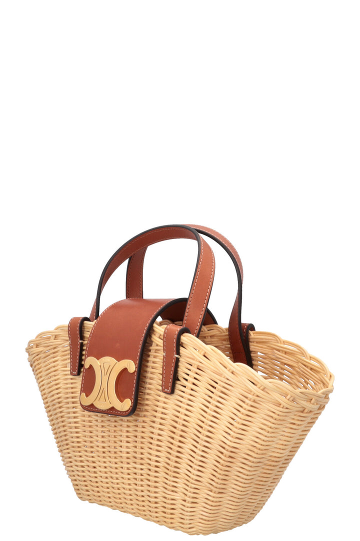 CELINE Teen Couffin Basket Bag Brown