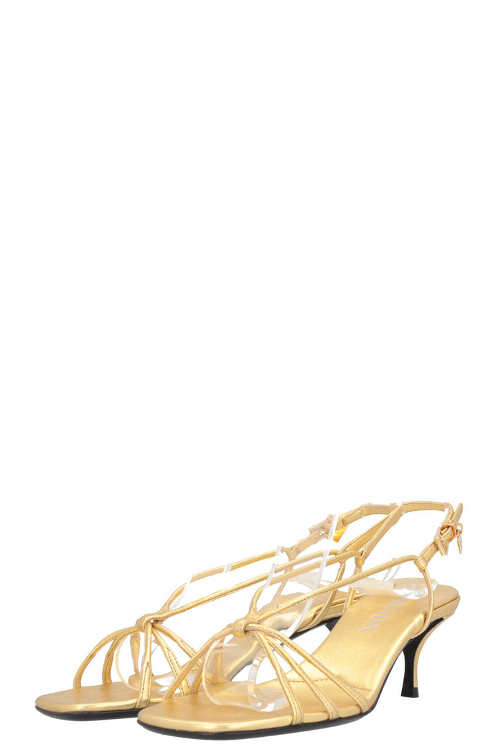 PRADA Heels Leather Gold