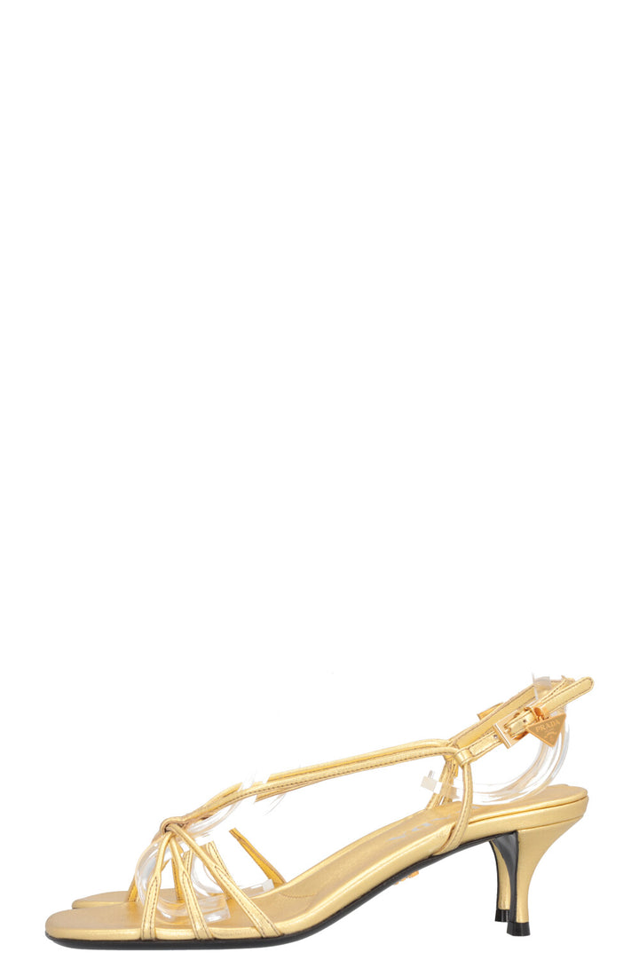 PRADA Heels Leather Gold