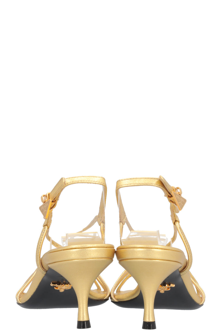 PRADA Heels Leather Gold