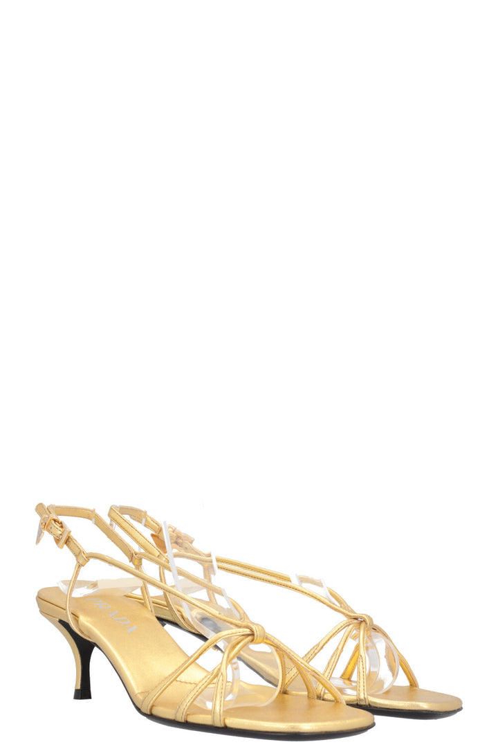 PRADA Heels Leather Gold