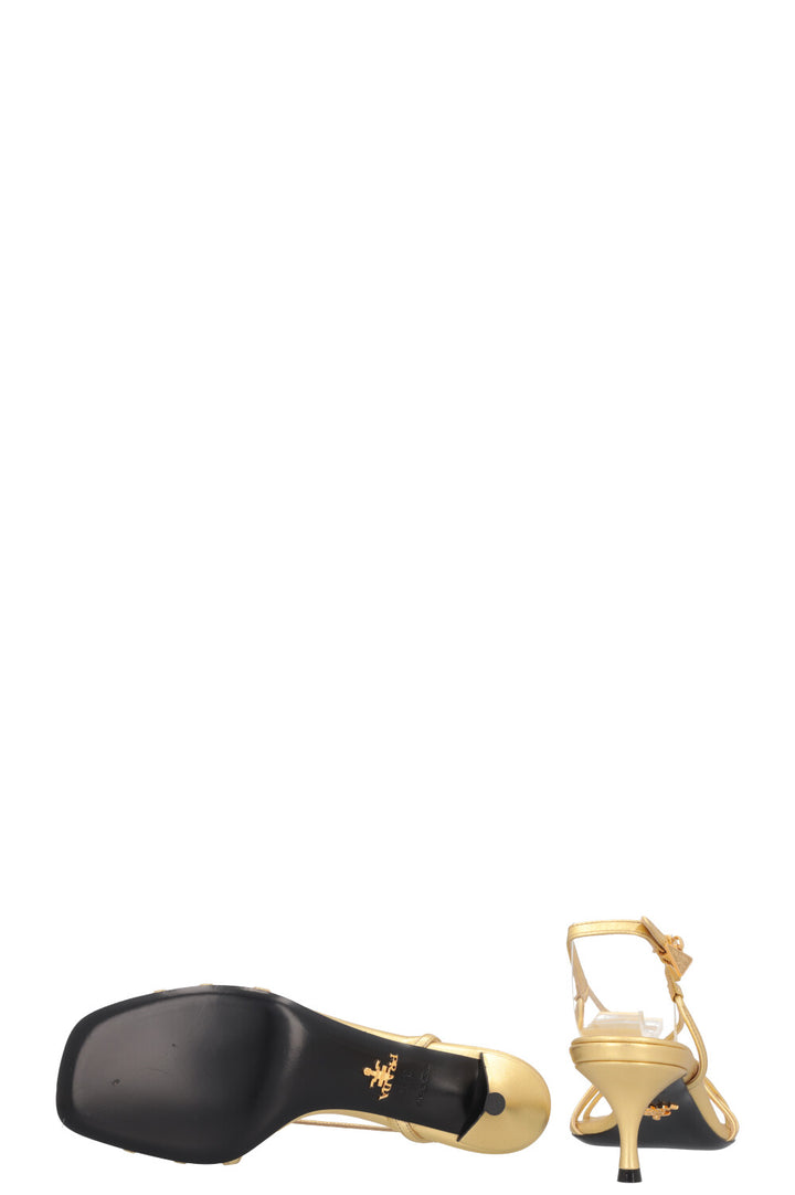 PRADA Heels Leather Gold
