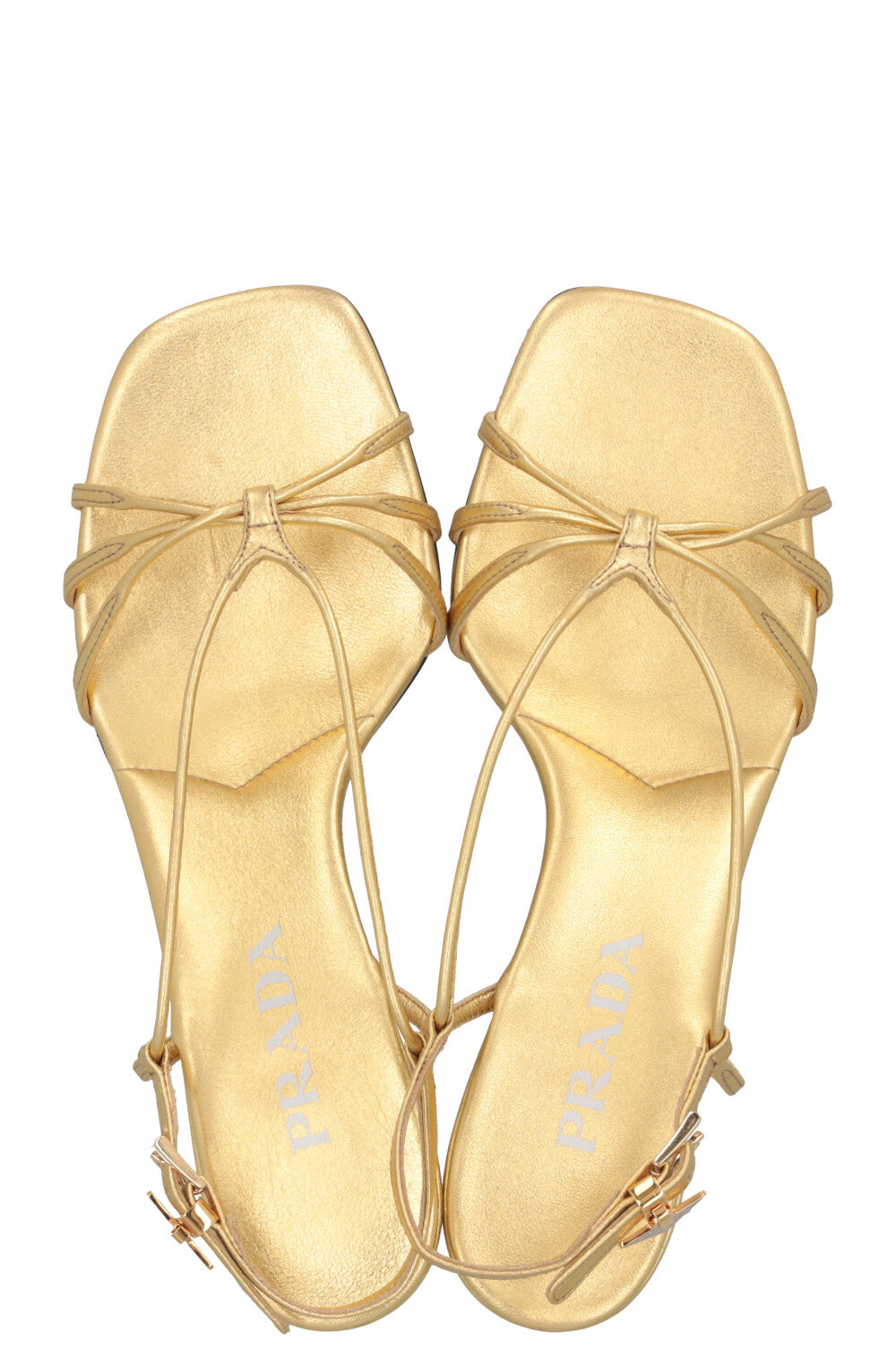 PRADA Heels Leather Gold