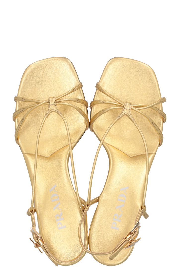 PRADA Heels Leather Gold