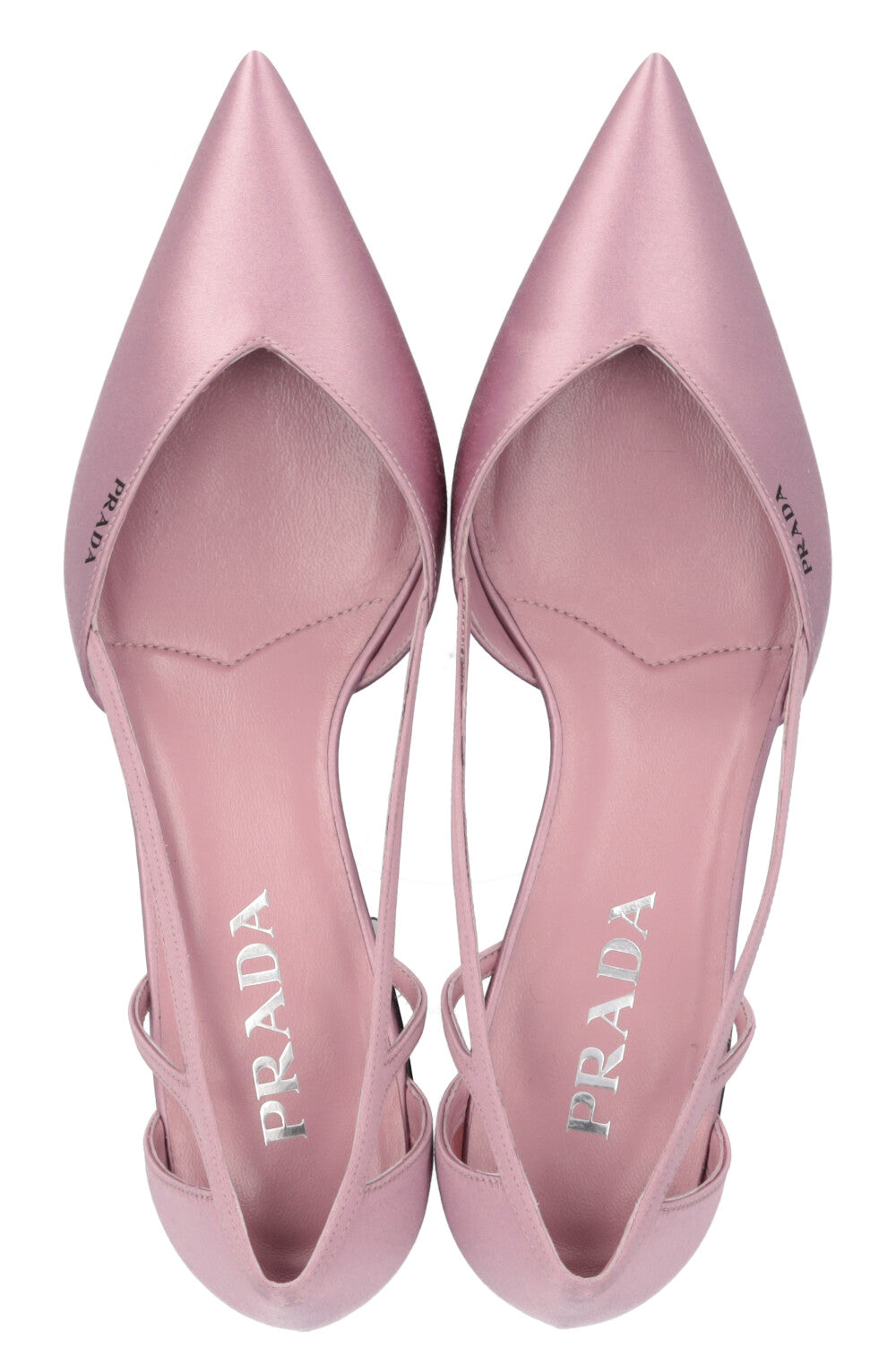 Escarpins PRADA Cut Out 55 en satin rose