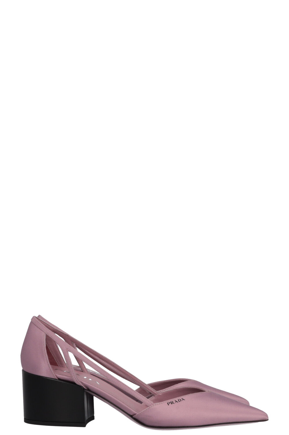Escarpins PRADA Cut Out 55 en satin rose