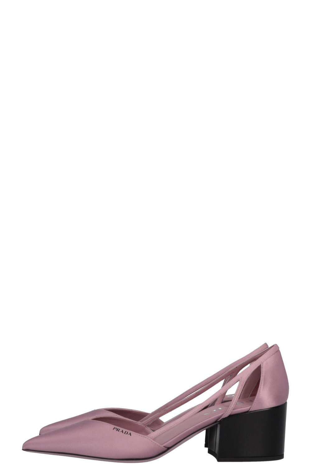 Escarpins PRADA Cut Out 55 en satin rose