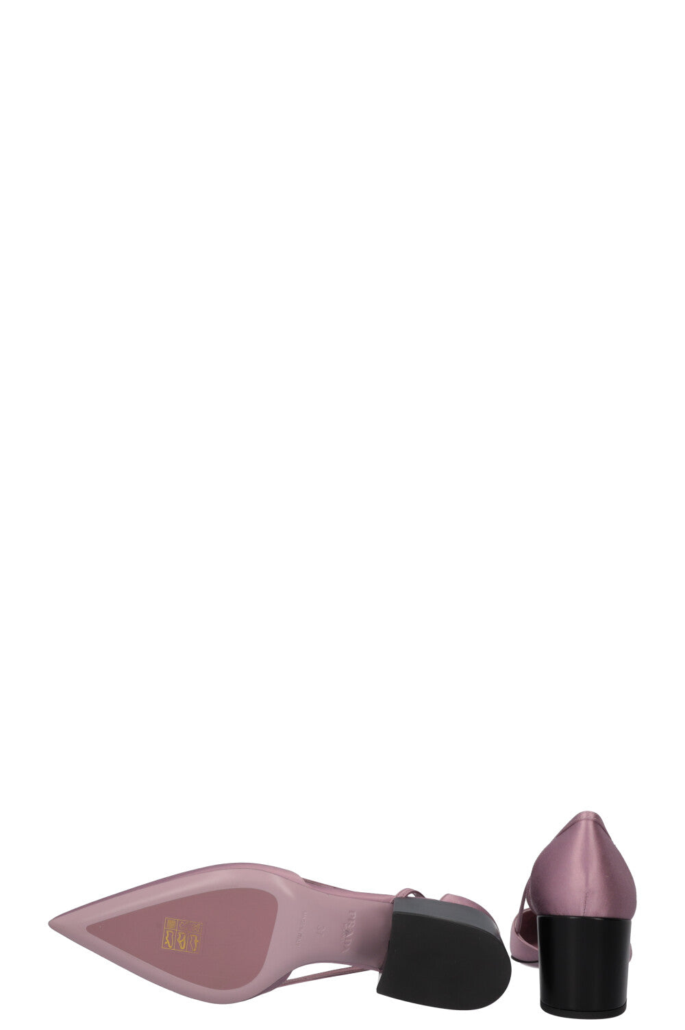 Escarpins PRADA Cut Out 55 en satin rose