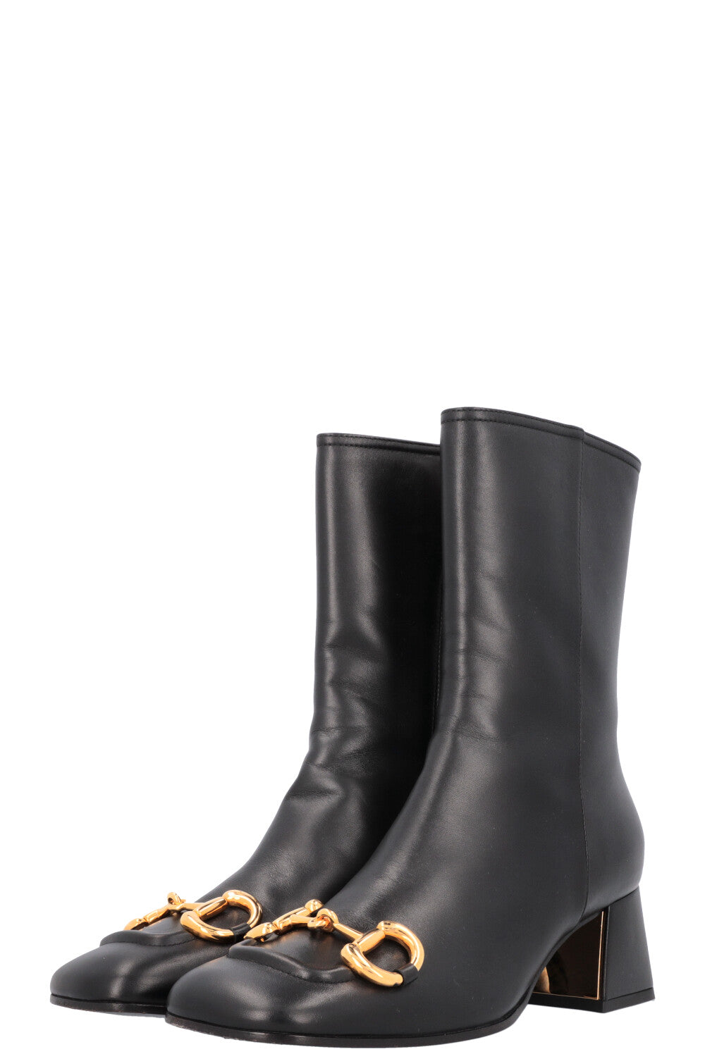 GUCCI Horsebit Ankle Boots Black